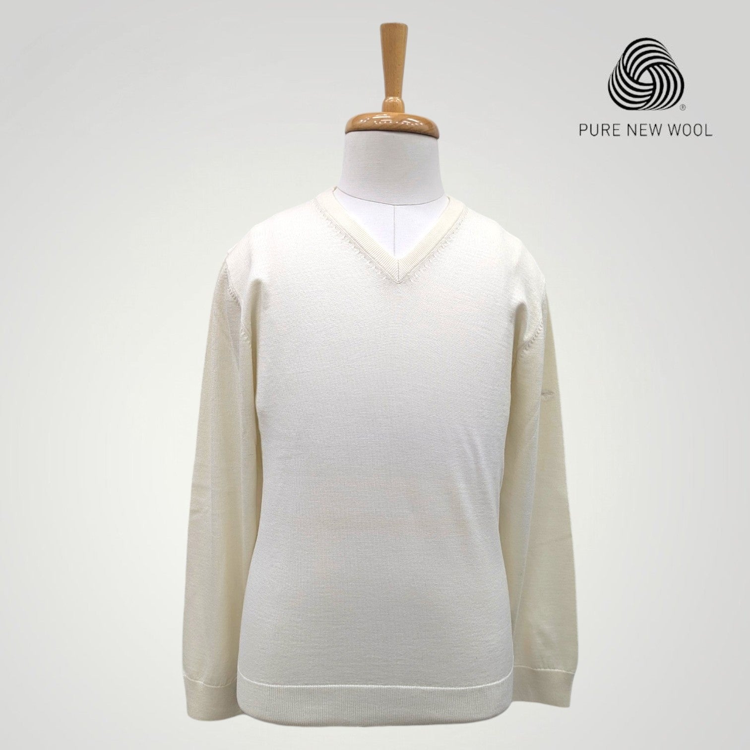 MEN'S V NECK SWEATER ITALIAN MERINO WOOL