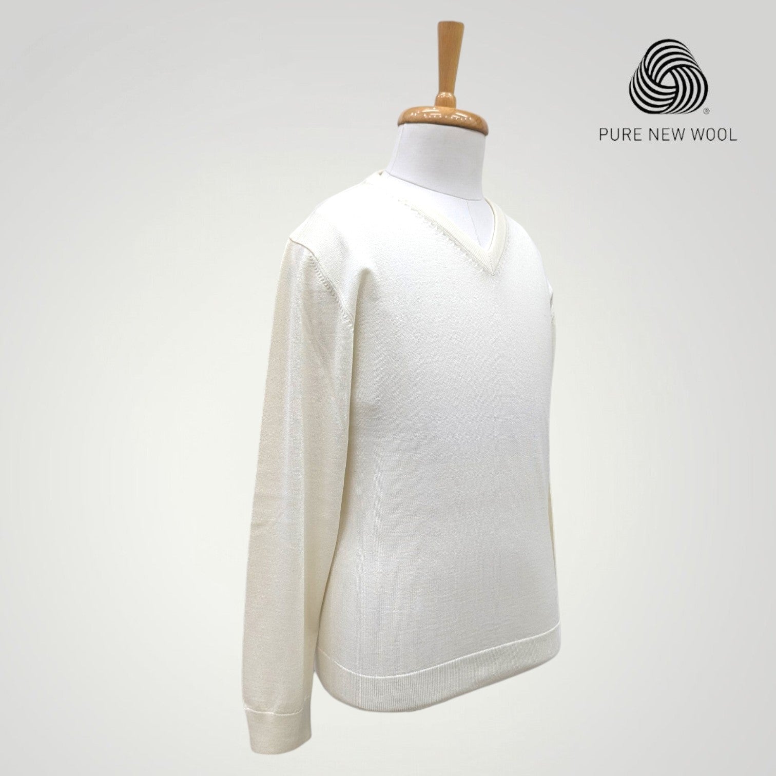 MEN'S V NECK SWEATER ITALIAN MERINO WOOL