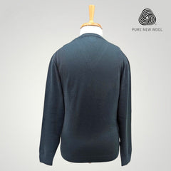 MEN'S V NECK SWEATER ITALIAN MERINO WOOL