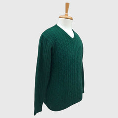 MEN'S LAMB'S WOOL V NECK SWEATER