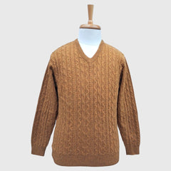 MEN'S LAMB'S WOOL V NECK SWEATER