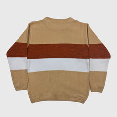 BOY'S R NECK ACRO WOOL SWEATER
