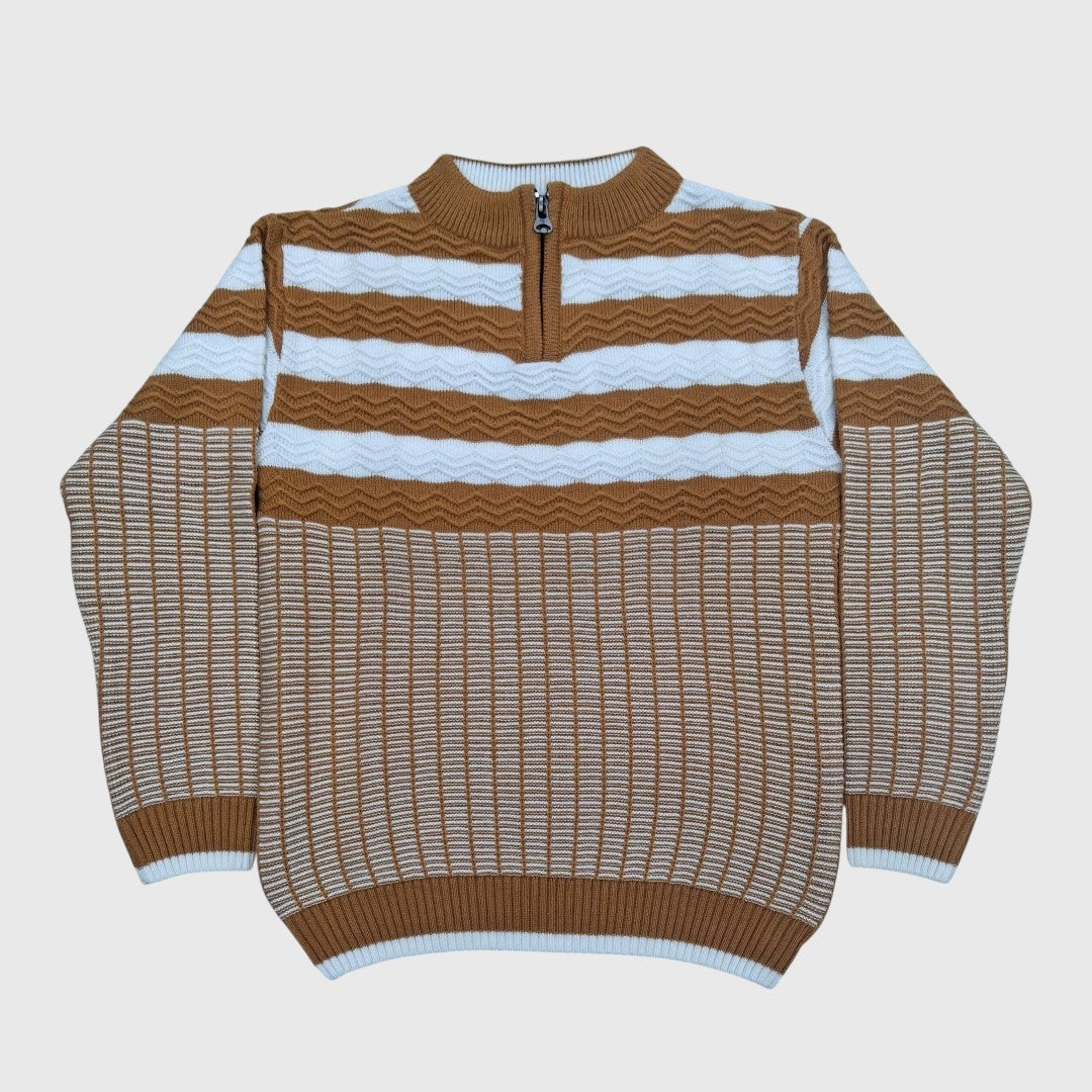BOY'S HALF ZIP ACRO WOOL SWEATER