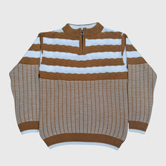 BOY'S HALF ZIP ACRO WOOL SWEATER