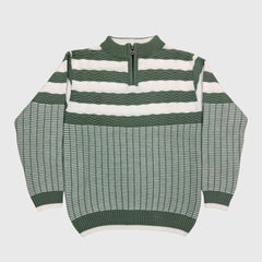 BOY'S HALF ZIP ACRO WOOL SWEATER