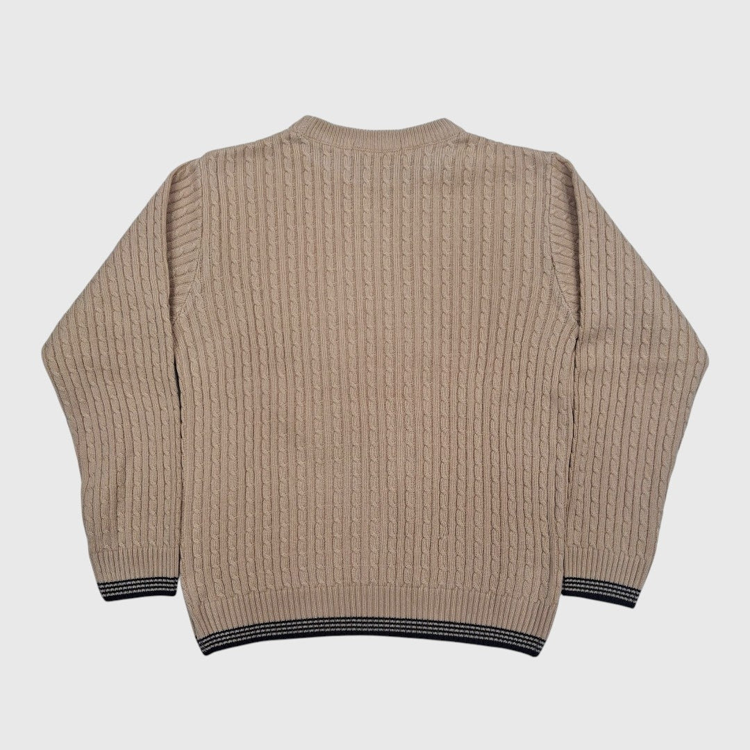 BOY'S R NECK ACRO WOOL SWEATER