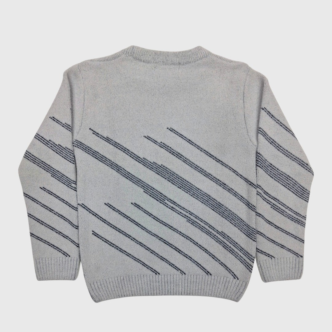 BOY'S R NECK ACRO WOOL SWEATER