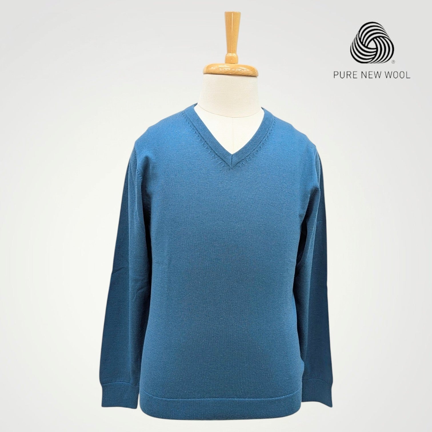 MEN'S V NECK SWEATER ITALIAN MERINO WOOL
