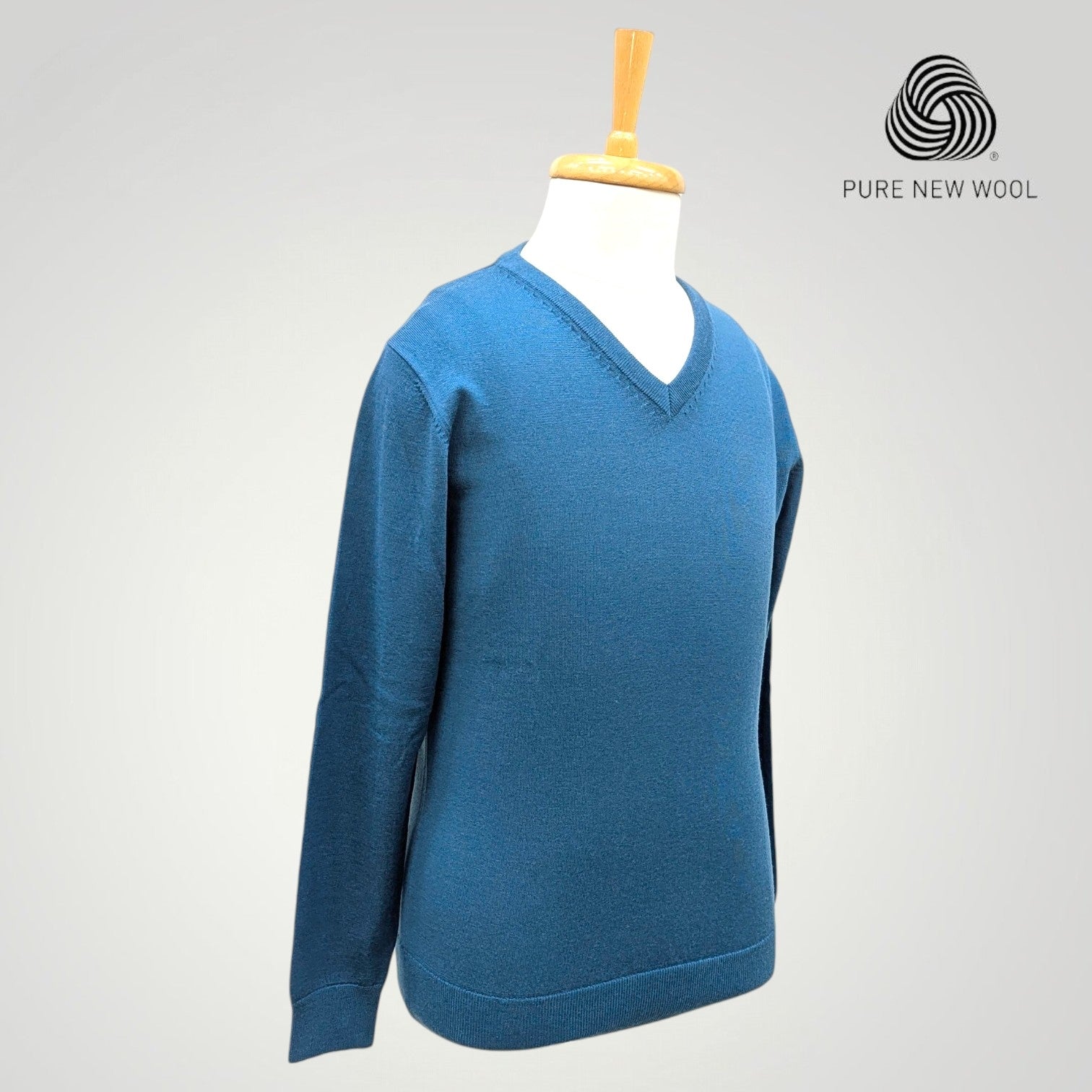 MEN'S V NECK SWEATER ITALIAN MERINO WOOL