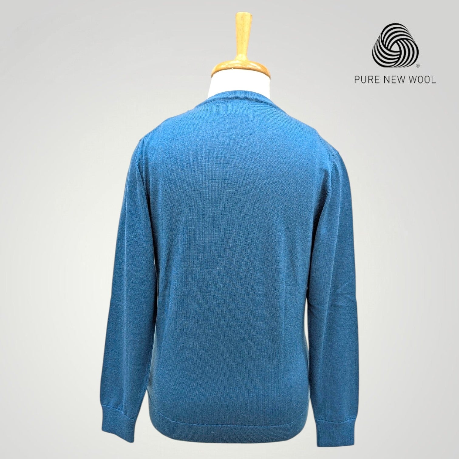 MEN'S V NECK SWEATER ITALIAN MERINO WOOL