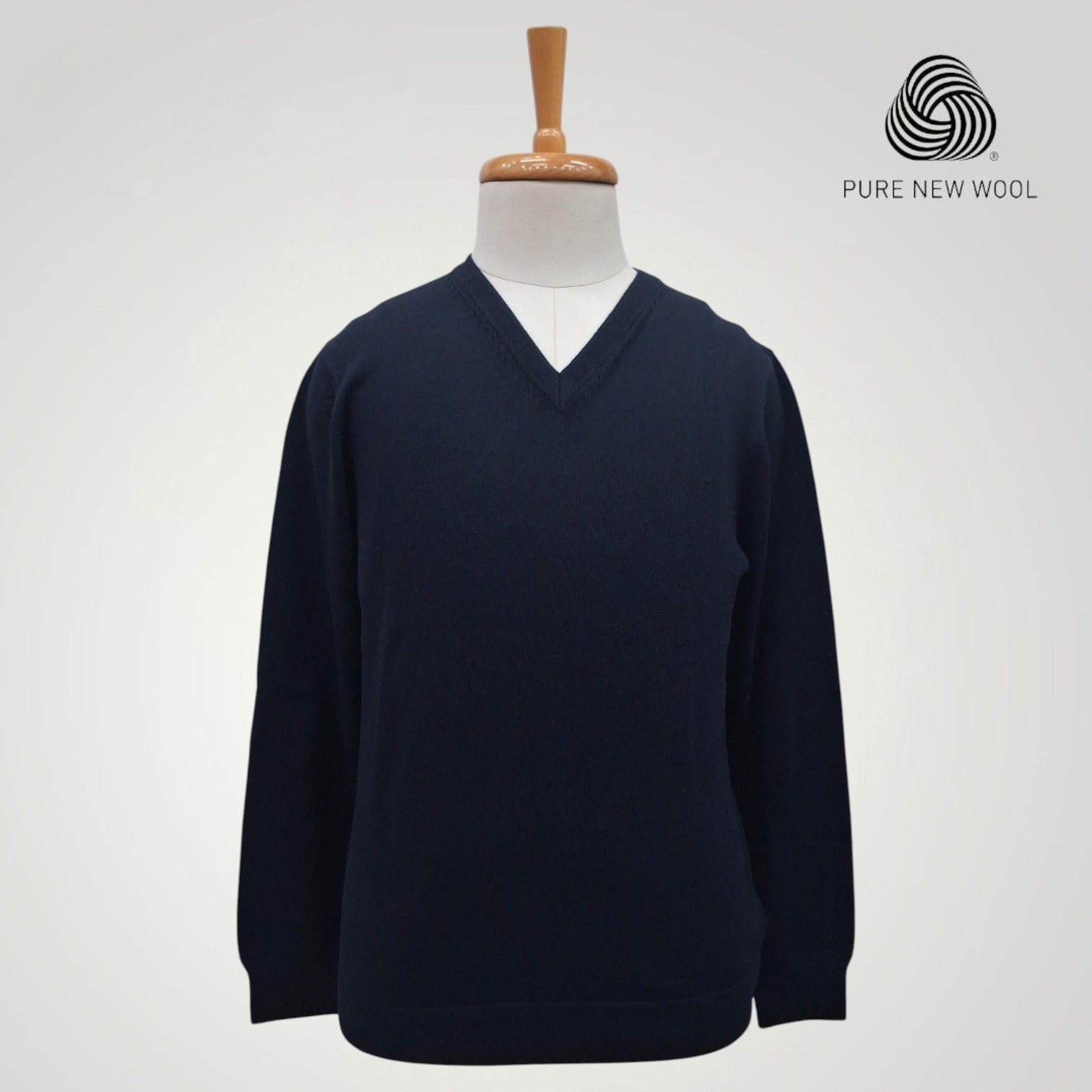 MEN'S V NECK SWEATER ITALIAN MERINO WOOL