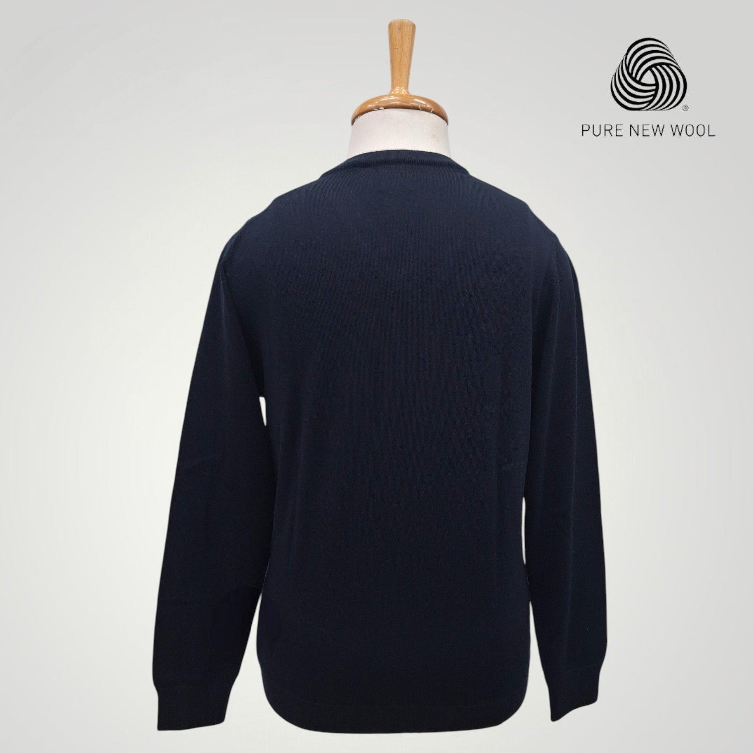 MEN'S V NECK SWEATER ITALIAN MERINO WOOL