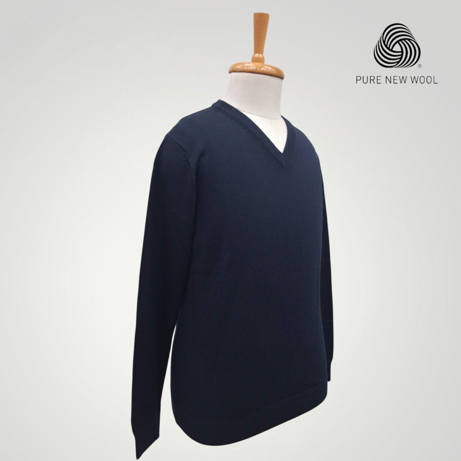MEN'S V NECK SWEATER ITALIAN MERINO WOOL