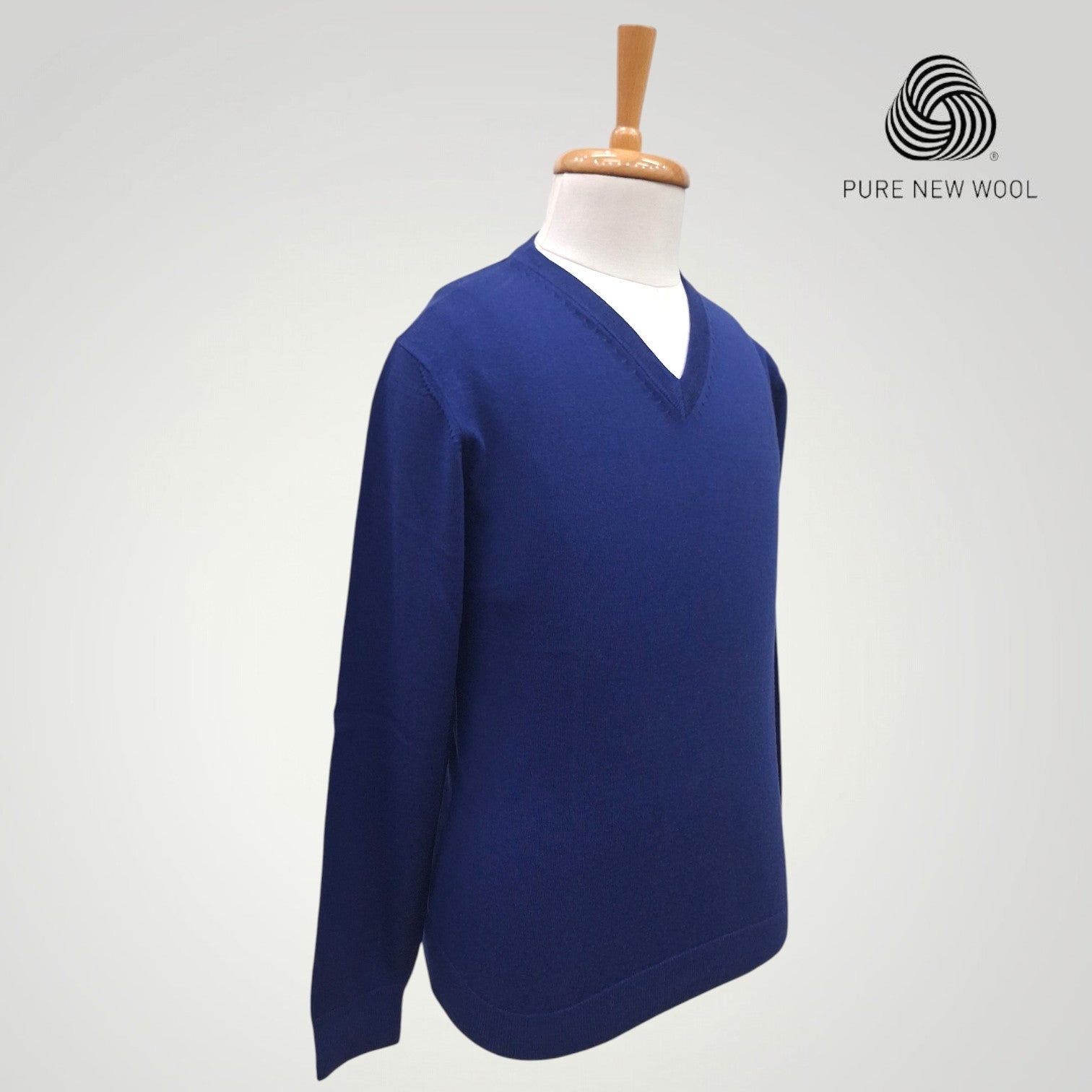 MEN'S V NECK SWEATER ITALIAN MERINO WOOL