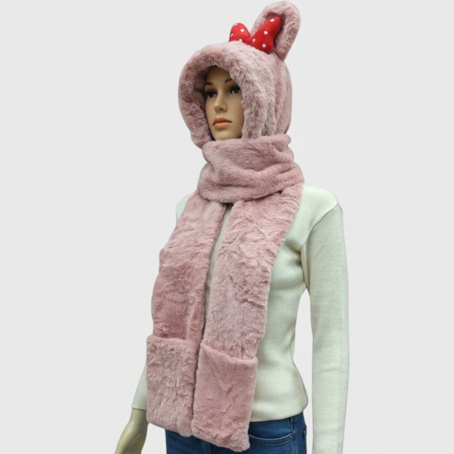 MUFFLER / FUR WITH POCKET / WOMEN'S