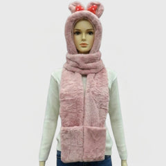 MUFFLER / FUR WITH POCKET / WOMEN'S