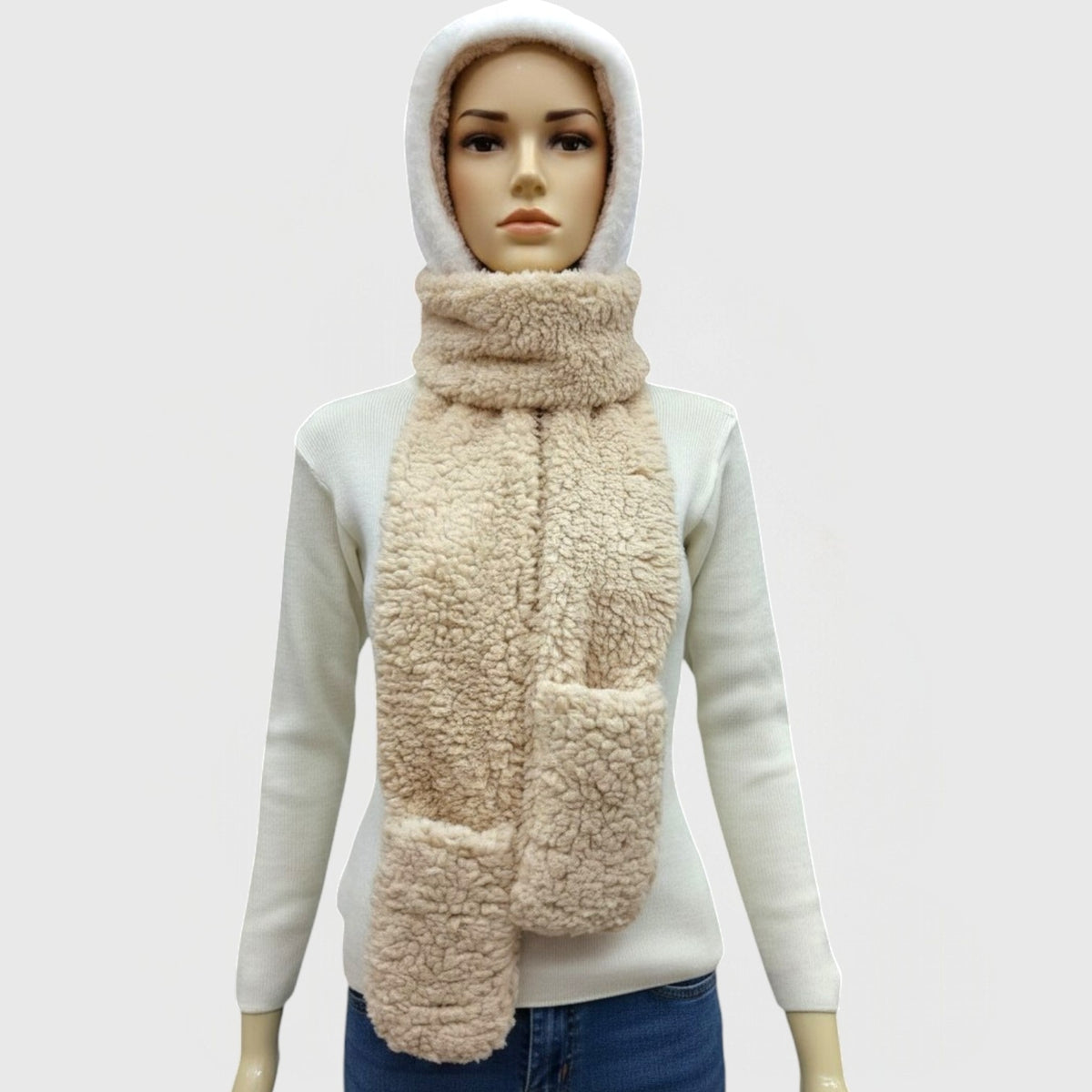 MUFFLER / FUR WITH POCKET / WOMEN'S