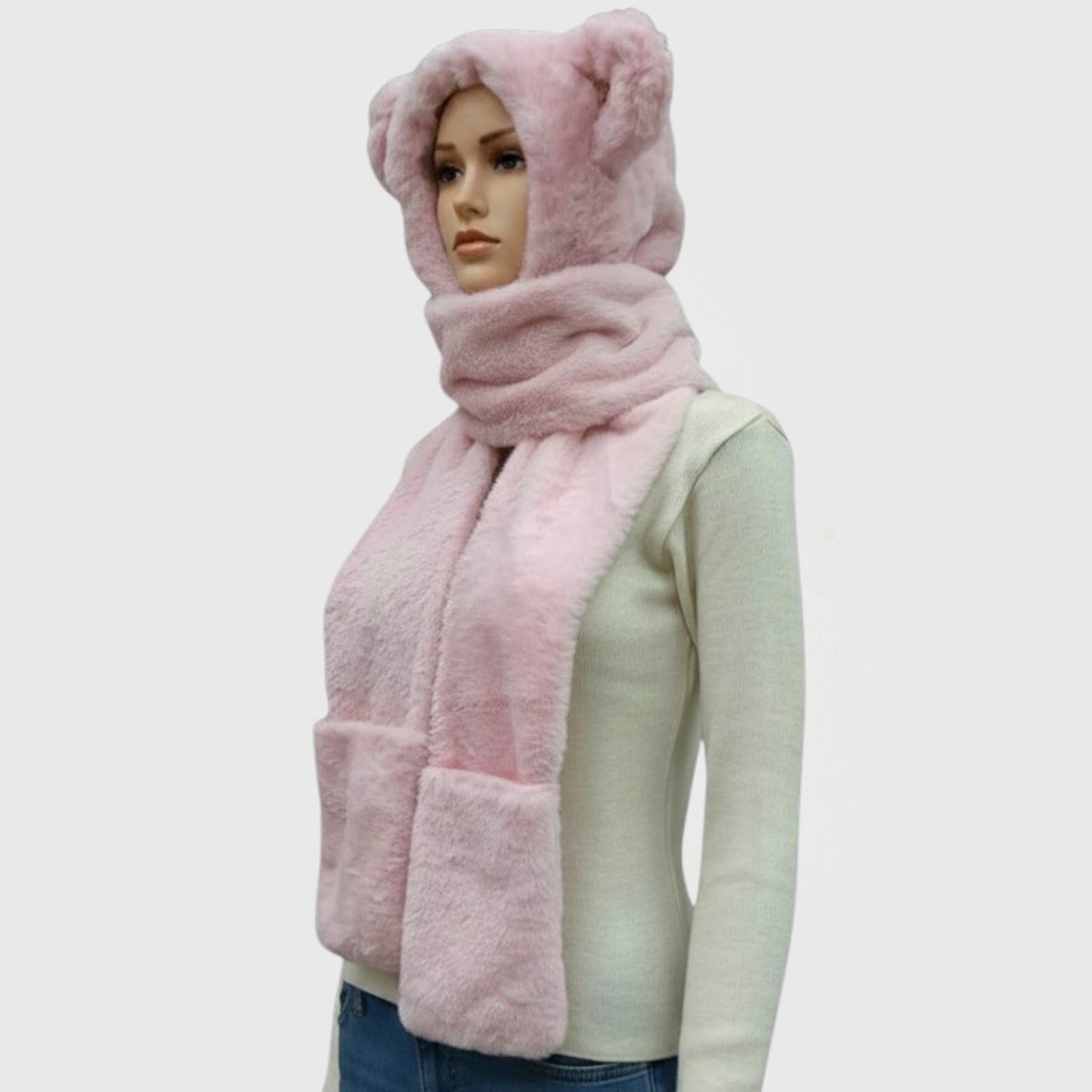 MUFFLER / FUR WITH POCKET / WOMEN'S