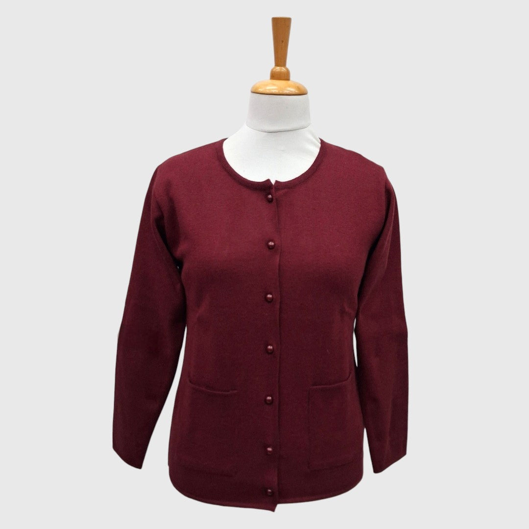 WOMEN'S R NECK CARDIGAN