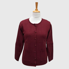 WOMEN'S R NECK CARDIGAN