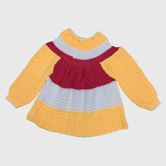 NEW BORN HAND MADE WOOLEN FROCK