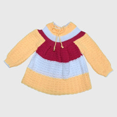 NEW BORN HAND MADE WOOLEN FROCK