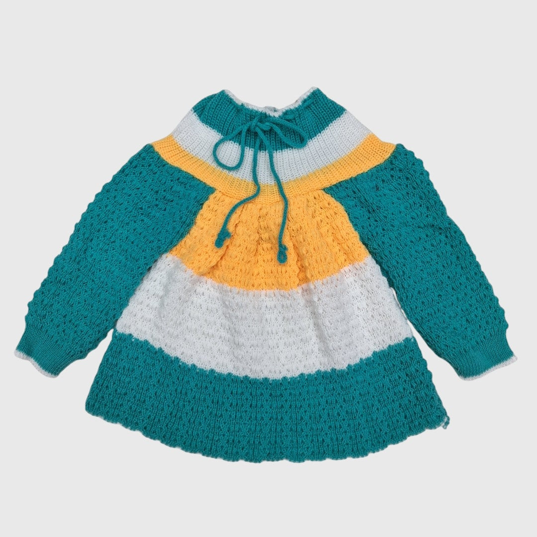 NEW BORN HAND MADE WOOLEN FROCK