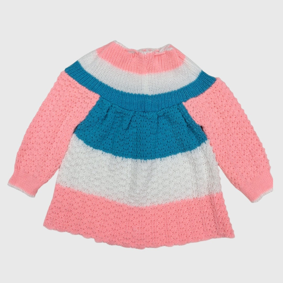 NEW BORN HAND MADE WOOLEN FROCK