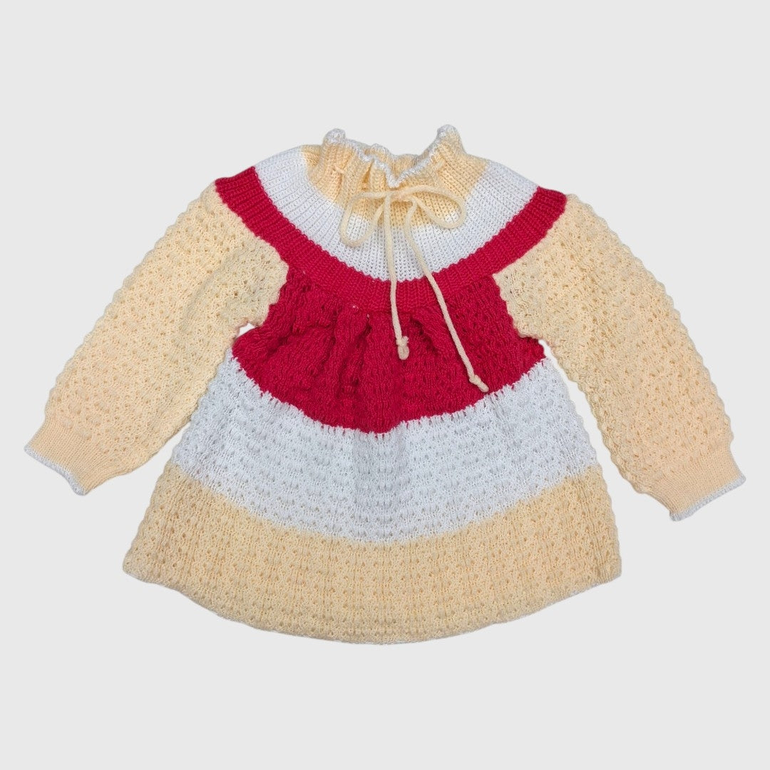 NEW BORN HAND MADE WOOLEN FROCK