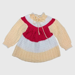 NEW BORN HAND MADE WOOLEN FROCK