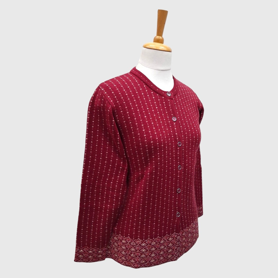 WOMEN'S R NECK CARDIGAN