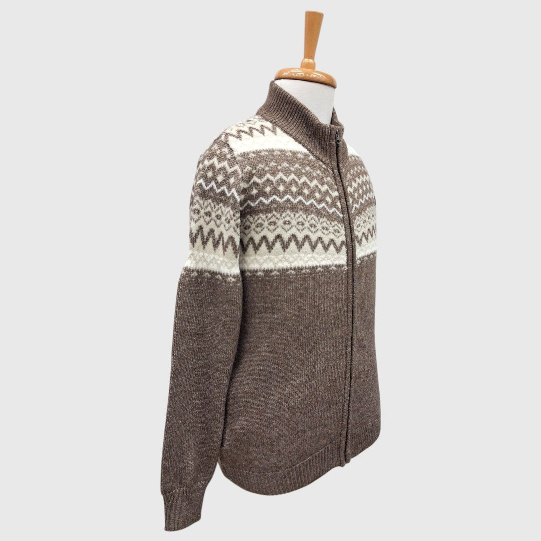 MEN'S FULL ZIP ACRO WOOL SWEATER