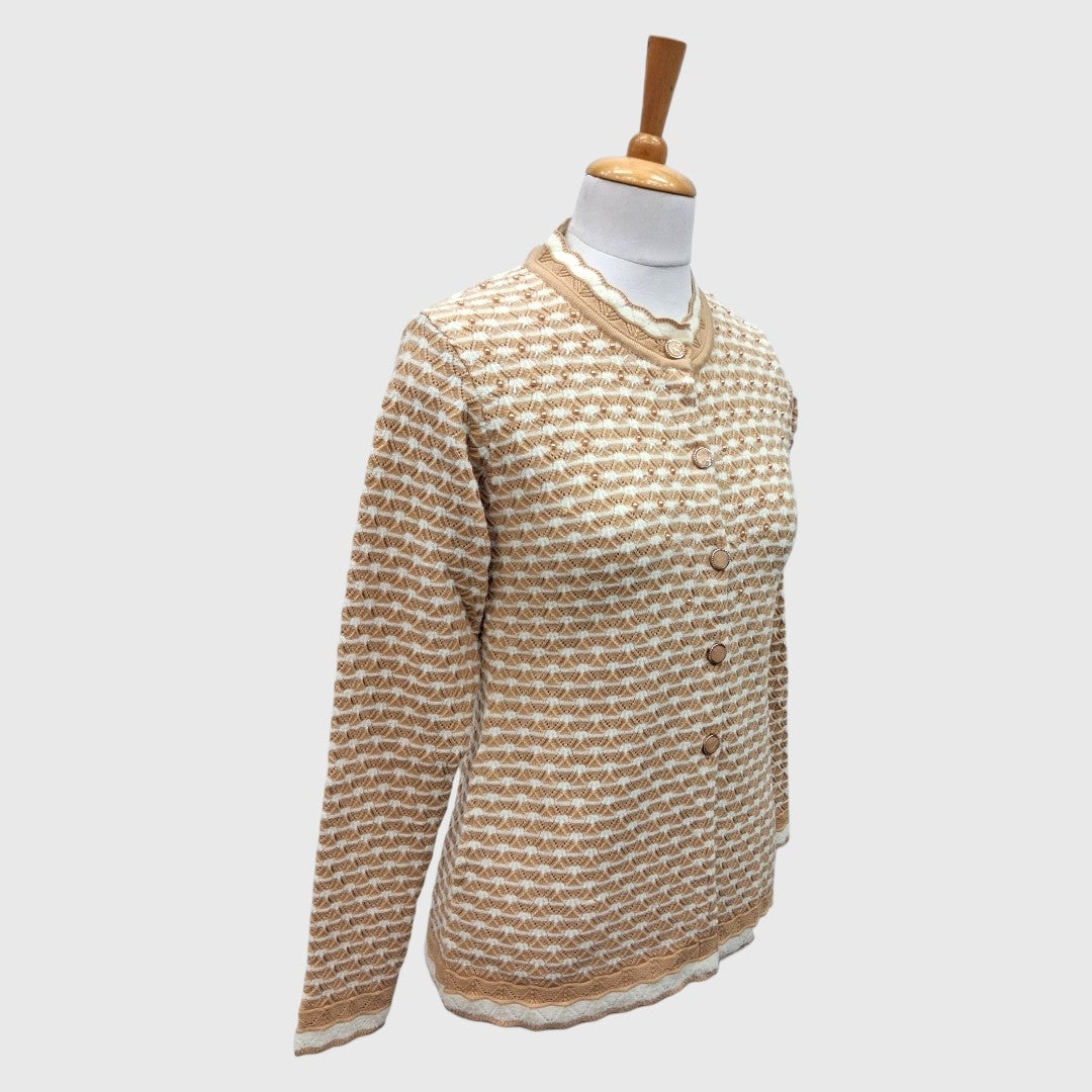 WOMEN'S R NECK CARDIGAN