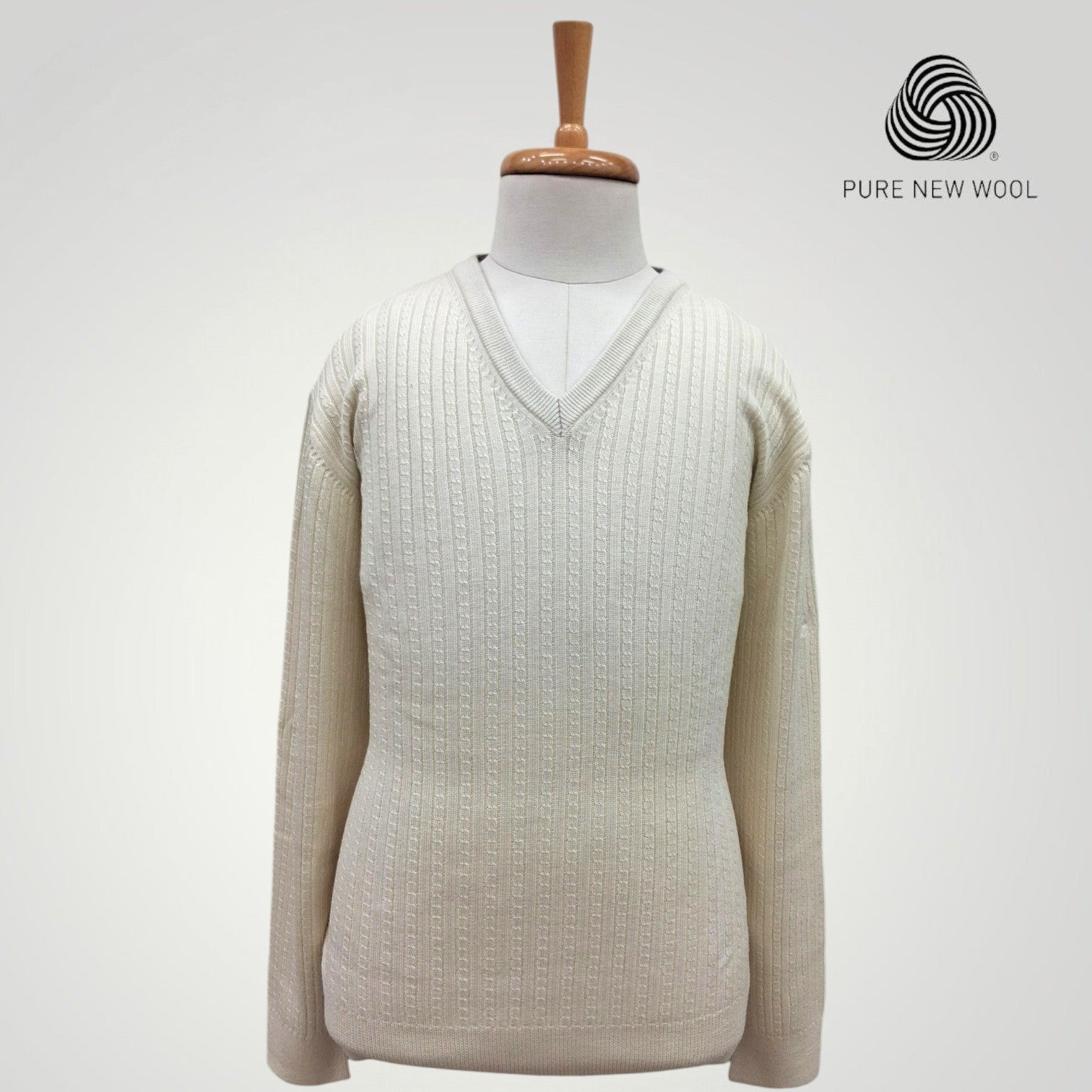 MEN'S V NECK SWEATER ITALIAN MERINO WOOL