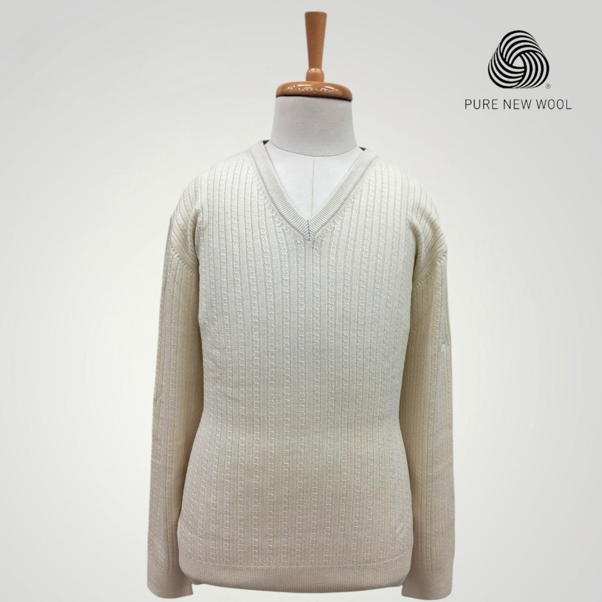 MEN'S V NECK SWEATER ITALIAN MERINO WOOL