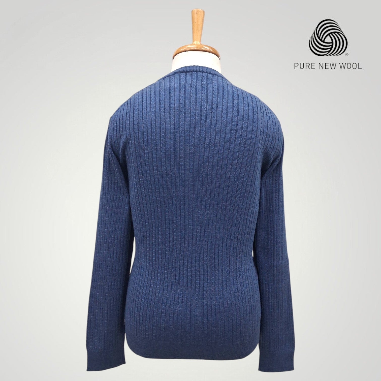 MEN'S V NECK SWEATER ITALIAN MERINO WOOL