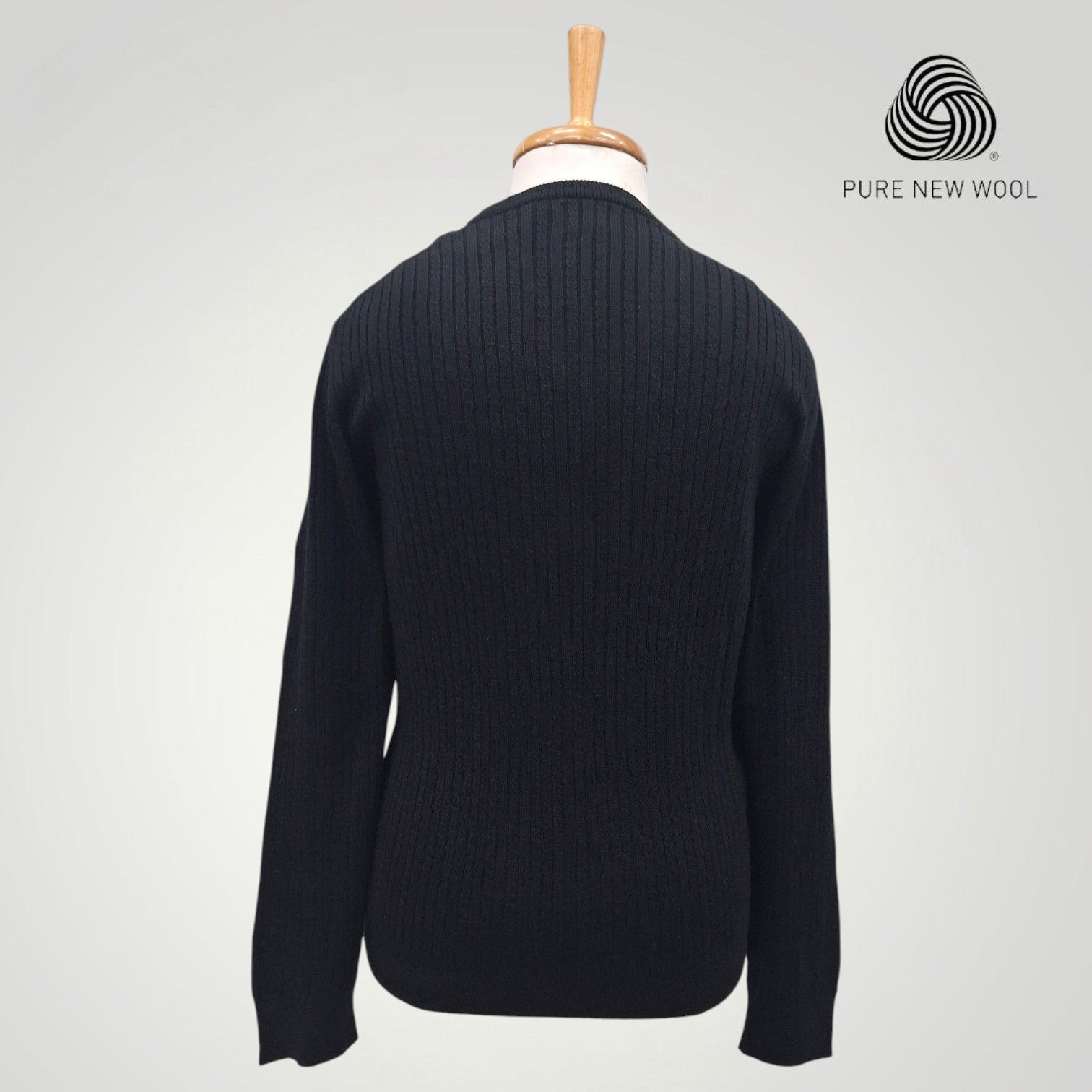 MEN'S V NECK SWEATER ITALIAN MERINO WOOL