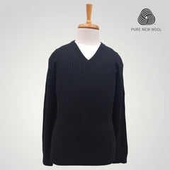 MEN'S V NECK SWEATER ITALIAN MERINO WOOL