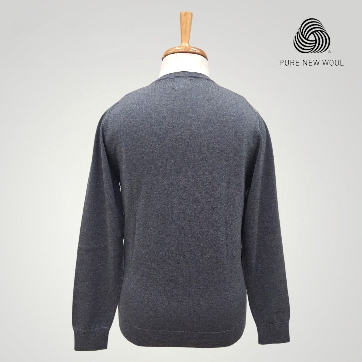 MEN'S V NECK SWEATER ITALIAN MERINO WOOL