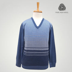MEN'S V NECK SWEATER ITALIAN MERINO WOOL