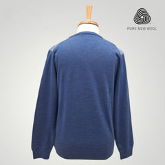 MEN'S V NECK SWEATER ITALIAN MERINO WOOL