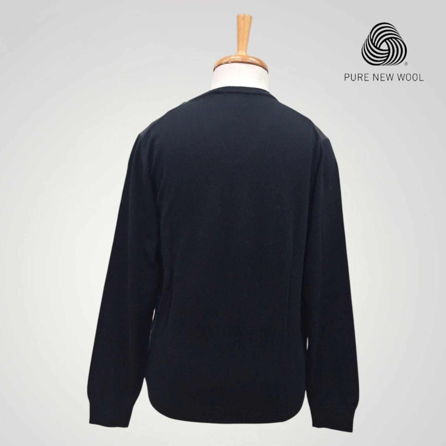 MEN'S V NECK SWEATER ITALIAN MERINO WOOL