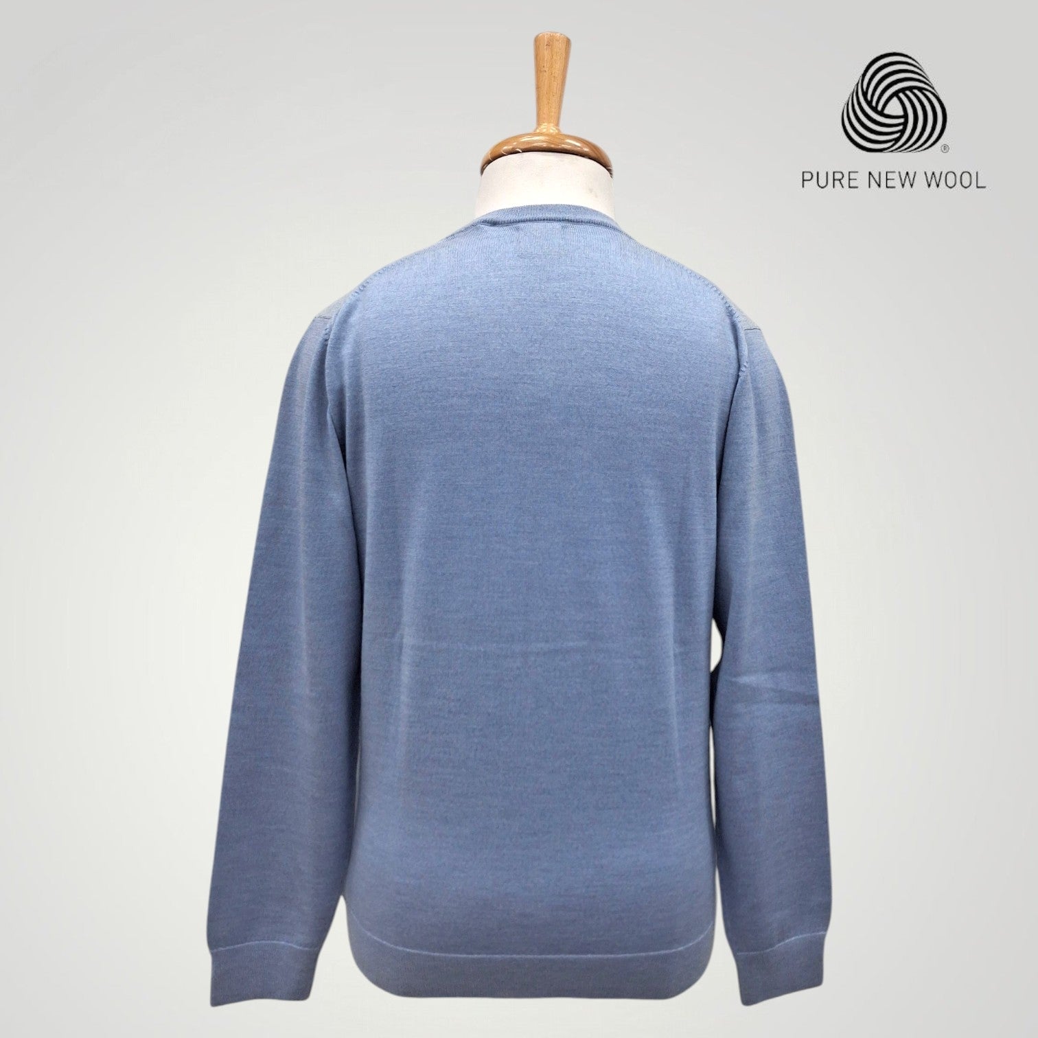 MEN'S V NECK SWEATER ITALIAN MERINO WOOL