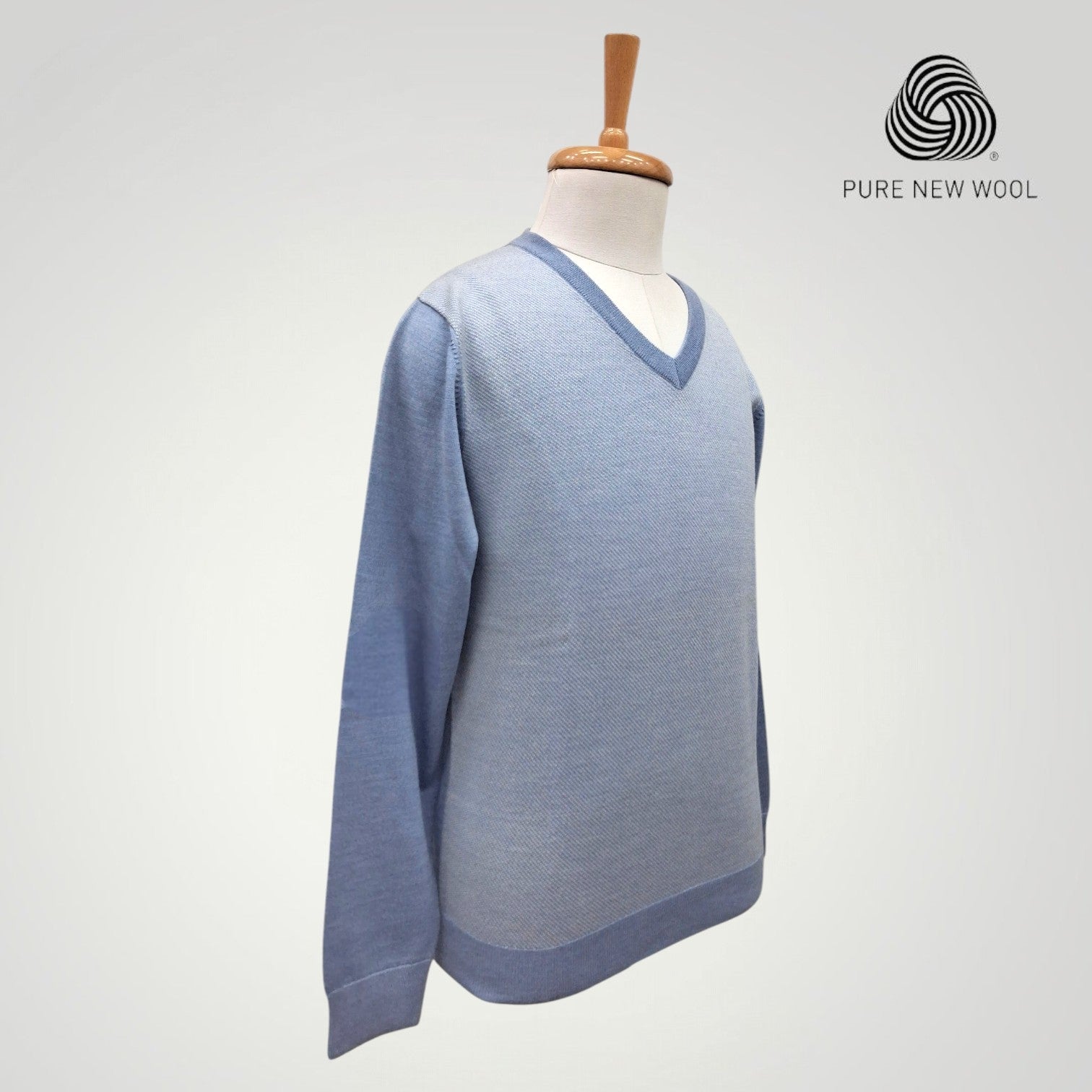 MEN'S V NECK SWEATER ITALIAN MERINO WOOL