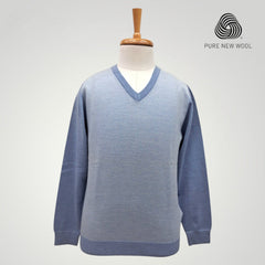 MEN'S V NECK SWEATER ITALIAN MERINO WOOL