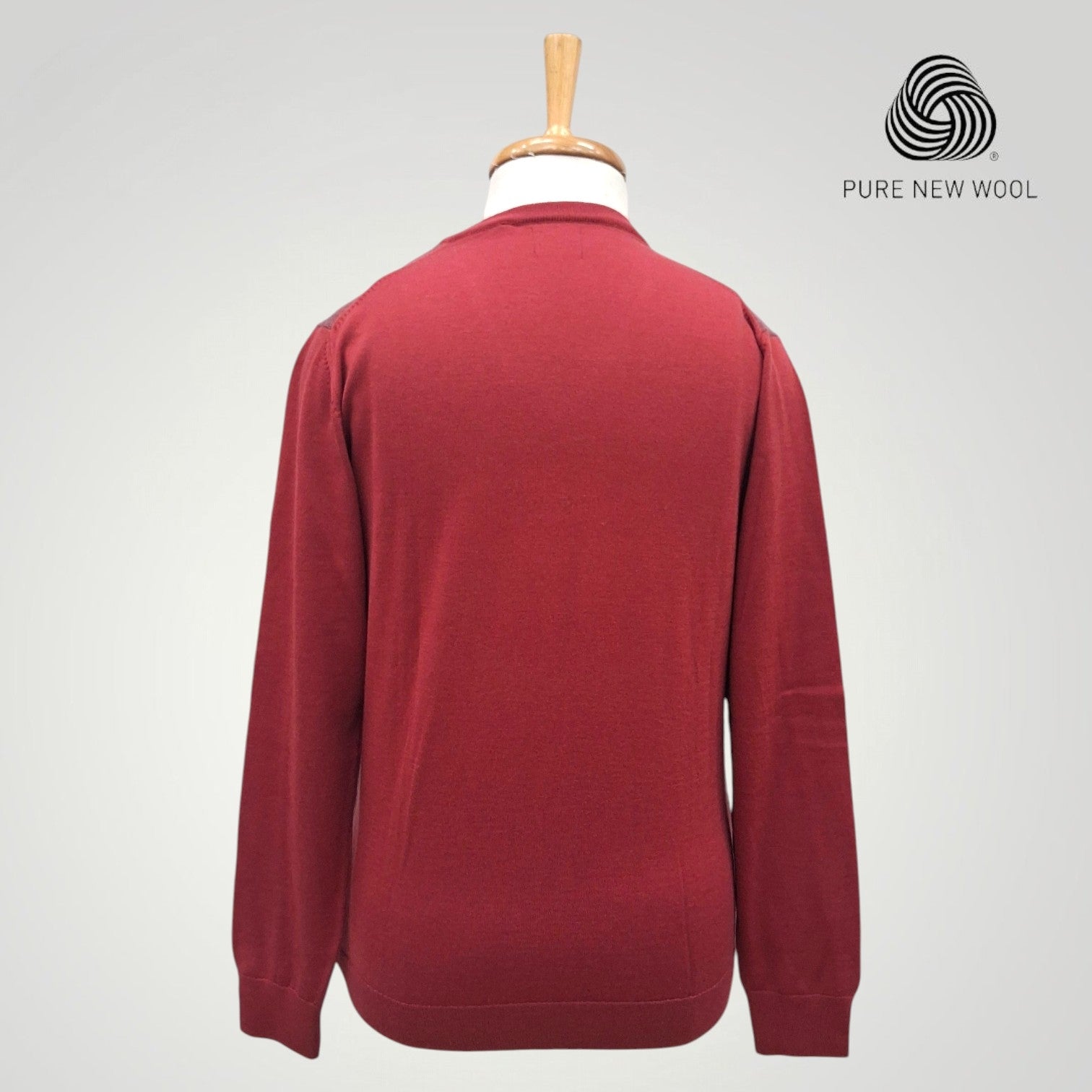 MEN'S V NECK SWEATER ITALIAN MERINO WOOL