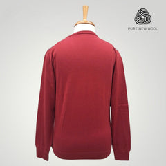 MEN'S V NECK SWEATER ITALIAN MERINO WOOL