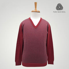MEN'S V NECK SWEATER ITALIAN MERINO WOOL