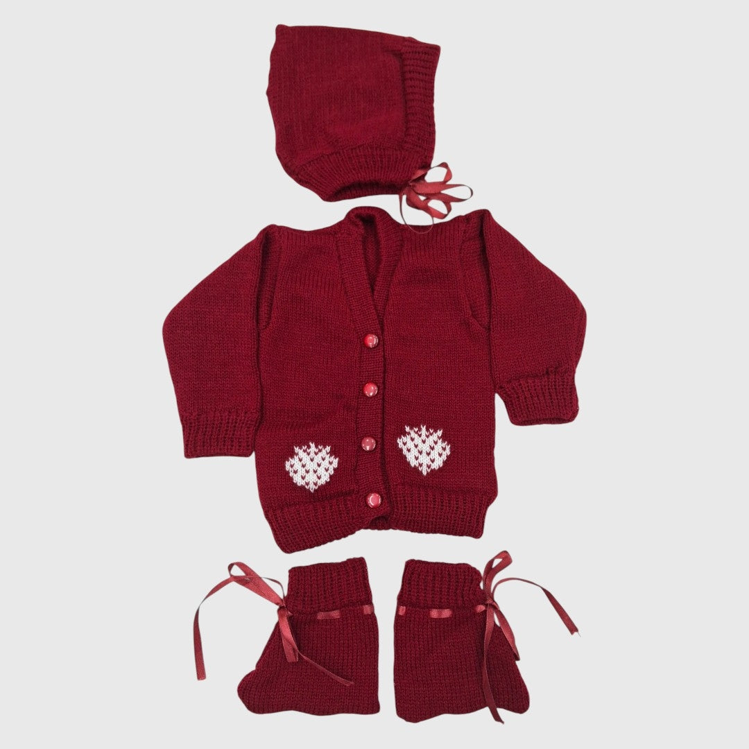 NEW BORN HAND MADE WOOLEN SET