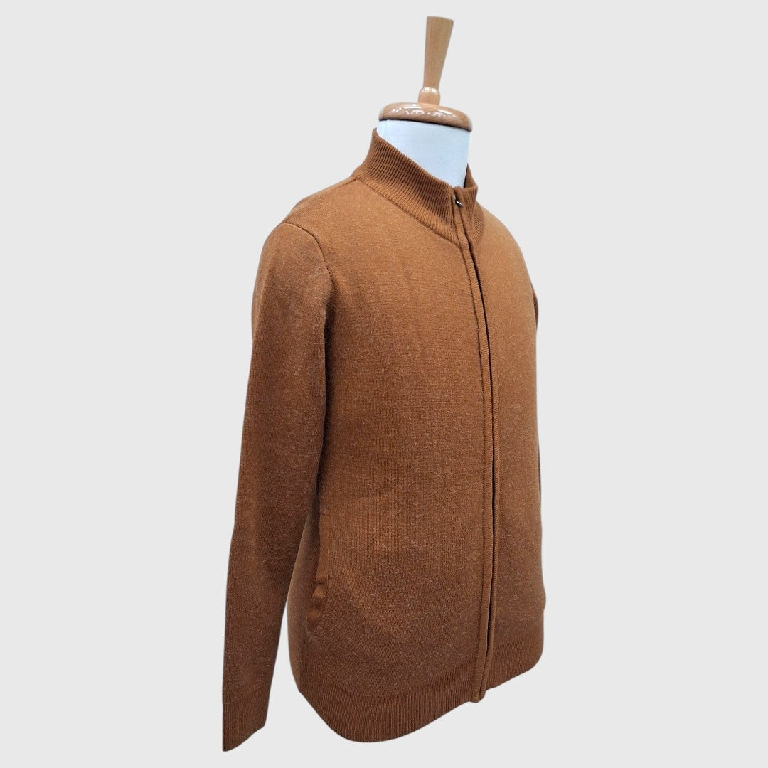 MEN'S FULL ZIP ACRO WOOL SWEATER